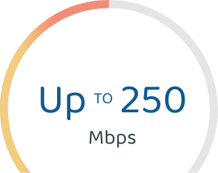 Up to 250 Mbps